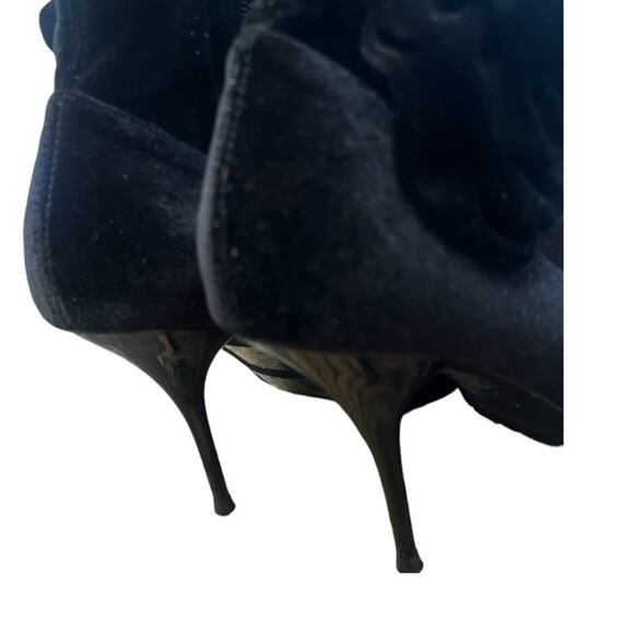 NWOT Jeffrey Campbell Florette Black Crushed Velvet Boots – Sz 8.5 - Picture 5 of 8